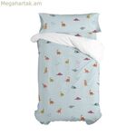 Վերմակի ծածկոցների հավաքածու HappyFriday Mini Dinosaur բազմագույն, մեկտեղանի, 2 հատ