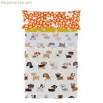 Անկողնային պարագաների հավաքածու HappyFriday Mr Fox Dogs բազմագույն, մեկտեղանի, 2 հատ