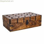 Կոմոդ Ալեքսանդրա Տուն Հյուրասենյակ Շագանակագույն Մետաղական Մանգոյի Փայտ 20 x 12 x 38 սմ Ավանդական ոճ