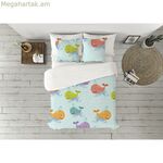 Վերմակի ծածկոցների հավաքածու Pierre Cardin Ballenas սպիտակ, մեկտեղանի, 3 հատ