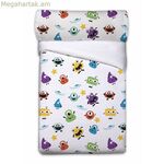 Վերմակի ծածկոցների հավաքածու Pierre Cardin Monstruos սպիտակ, մեկտեղանի, 3 հատ