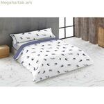 Վերմակի ծածկոցների հավաքածու Hosteline GOLONDRINAS կապույտ սուպեր թագավորական չափի, 3 հատ