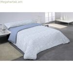 Վերմակի ծածկոցների հավաքածու Hosteline DAREL կապույտ երկտեղանոց, 3 հատ