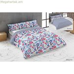 Վերմակի ծածկոցների հավաքածու Hosteline PAULO Blue Super king size, 3 հատ