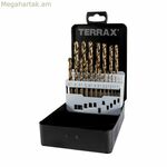 TERRAX DIN 338 կծիկների հավաքածու, 25 հատ, 19 հատ