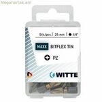Գիծերի հավաքածու WITTE PZ 2 BITFLEX TIN Pozidriv PZ2 15 հատ 15 հատ