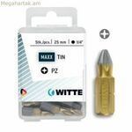 Բիտերի հավաքածու WITTE PZ 2 DIAMOND Pozidriv PZ2 5 հատ