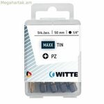 Բիտերի հավաքածու WITTE Pozidriv PZ3 5 միավոր