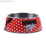 Շան կերակրիչ Minnie Mouse Red Melamin 180 մլ սև մետաղական