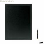 Սեքյուրիտ փայտե տիկե պատի տախտակ սև 40 x 20 սմ