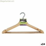 Հագուստի կախիչների հավաքածու՝ հարմարավետ, չսահող, շագանակագույն, փայտից, 3 հատ (24 հատ)