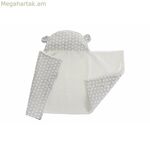 Մանկական վերմակ՝ երկկողմանի գլխարկով, 90 x 66 սմ, աստղիկներով