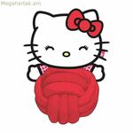 Շան խաղալիք Hello Kitty կարմիր 10,5 x 14,5 x 6 սմ