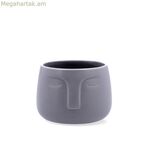 Վինտերա Մոա մուգ մոխրագույն կերամիկական ծաղկաման 12,5 x 10,5 սմ