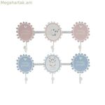 Պատի վրա ամրացվող կախիչ DKD Home Decor փայտե մետաղական պանդա արջուկ (40 x 4 x 16 սմ) (2 հատ)