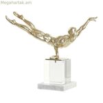 Դեկորատիվ ֆիգուր DKD տան դեկոր Ոսկեգույն մարմնամարզիկ 30 x 10 x 27 սմ 4 կգ