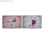 Դեկորատիվ տուփ DKD Home Decor վարդագույն յասամանագույն MDF փայտե արևադարձային սեղան (2 հատ)