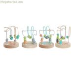 Փայտե խաղ DKD տան դեկոր փայտե բազմագույն 4 հատ 9 x 9 x 12 սմ