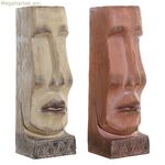 DKD տնային դեկորի ծաղկաման 16 x 17 x 49 սմ բեժ տերակոտա խեժից (2 հատ)