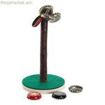 Փայտե խաղ DKD տան դեկոր շագանակագույն կանաչ պոլիպրոպիլեն պլաստիկ 9,5 x 9,5 x 15,5 սմ