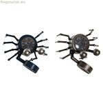 Սեղանի ժամացույց DKD Home Decor Կապույտ Արծաթագույն Կենդանի Վինտաժային Խեցգետին (2 հատ)