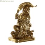 Դեկորատիվ ֆիգուր DKD տան դեկոր Ոսկեգույն գաղութային կապիկ Բույսի տերև 16,5 x 10,6 x 22,5 սմ