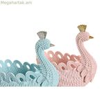 Սկուտեղ DKD տան դեկորի համար, խեժից, ալյումինե, ռոմանտիկ, 23 x 14,3 x 23 սմ (2 հատ)