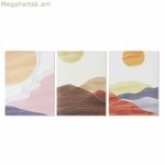 Կտավ DKD տան դեկորի համար, MDF փայտե, 30 x 1,8 x 40 սմ (3 հատ)