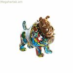 Դեկորատիվ ֆիգուր DKD տան դեկոր 21 x 16 x 20,5 սմ Ոսկեգույն բուլդոգ բազմագույն