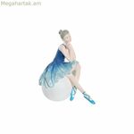 Դեկորատիվ ֆիգուր DKD տան դեկոր Կապույտ ռոմանտիկ բալետի պարուհի 8,5 x 13 x 14,5 սմ