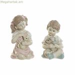 Դեկորատիվ ֆիգուր DKD տան դեկորի խեժից պատրաստված երեխաների համար (14.5 x 16 x 26 սմ) (2 հատ)