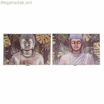 Բանալիների պահարան DKD Տան դեկոր Սև Ոսկեգույն MDF Փայտ 2 հատ 46,5 x 6 x 31,5 սմ