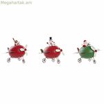 Սուրբ Ծննդյան խաղալիք DKD տան դեկորի մետաղական եղջերու (19 x 14 x 13 սմ) (3 հատ)