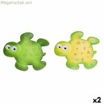 Լոգարանի գորգ DKD Home Decor 11,5 x 1 x 10 սմ Կանաչ դեղին մանկական կրիա PVC 10 սմ (2 հատ)