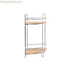 Անկյունային դարակներ DKD Տան դեկոր Բնական Բամբուկե Չժանգոտվող քրոմապատ մետաղ 2 դարակ 19,5 x 19,5 x 36,5 սմ