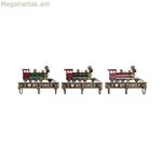 Պատի վրա ամրացվող կախիչ DKD տան դեկոր 29 x 8 x 20 սմ մետաղական վինտաժ MDF փայտե (3 հատ)