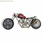 Սեղանի ժամացույց DKD Տան դեկոր Կարմիր մոտոցիկլետ Վինտաժ