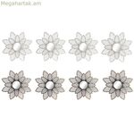 Հայելիների հավաքածու DKD տան դեկորի հայելիներ, շամպայն-ոսկեգույն, PP, 2 հատ (25 x 1 x 25 սմ)