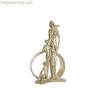 Դեկորատիվ ֆիգուր DKD տան դեկոր Ոսկեգույն խեժից՝ ժամանակակից ընտանիք (26 x 14,5 x 39 սմ)