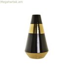 Ծաղկաման DKD Տան դեկորի ճենապակյա ոսկեգույն երկգույն ժամանակակից (19 x 19 x 35 սմ)