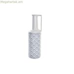 Ծաղկաման DKD տան դեկոր 14 x 14 x 45 սմ ճենապակյա կապույտ սպիտակ միջերկրածովյան