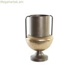 Ծաղկաման DKD Տան դեկոր Սև պղնձե մետաղական վինտաժ 20 x 20 x 33 սմ