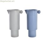 Ծաղկաման DKD Տան դեկորի ճենապակյա մոխրագույն-կապույտ (16 x 11 x 30 սմ) (2 հատ)