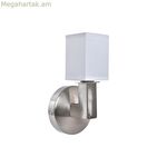 Պատի լամպ DKD տան դեկոր արծաթագույն մետաղական պոլիեսթեր սպիտակ 220 V 40 W (12 x 10 x 22 սմ)