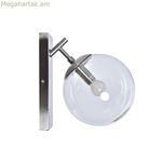 Պատի լամպ DKD տան դեկոր 25W բյուրեղյա արծաթե մետաղական 220 V (20 x 25 x 27 սմ)