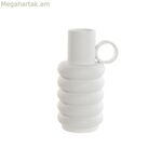 Ծաղկաման DKD Տան դեկորի կերամիկական սպիտակ (11,5 x 9 x 19 սմ)