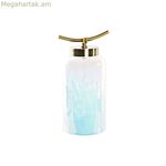 Ծաղկաման DKD Տան դեկոր Կապույտ Ոսկեգույն Մետաղական Բյուրեղյա Միջերկրածովյան 19 x 15 x 33 սմ