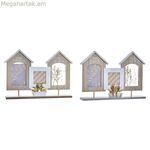 Լուսանկարի շրջանակ DKD Տան դեկորի համար՝ փայտե, բնական ծաղիկներով (42 x 7 x 29 սմ) (2 հատ)