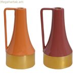 Մոմակալ DKD տան դեկորի մետաղական լաքապատ (11 x 11 x 20 սմ) (2 հատ)