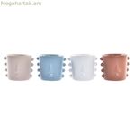 DKD տան դեկորի համար նախատեսված քարե ծաղկաման (15 x 13 x 12,5 սմ) (4 հատ)